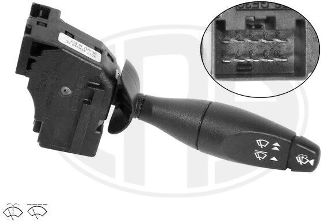 Commodo de direction pour Ford Transit - Remplacement ERA 440363 Noir