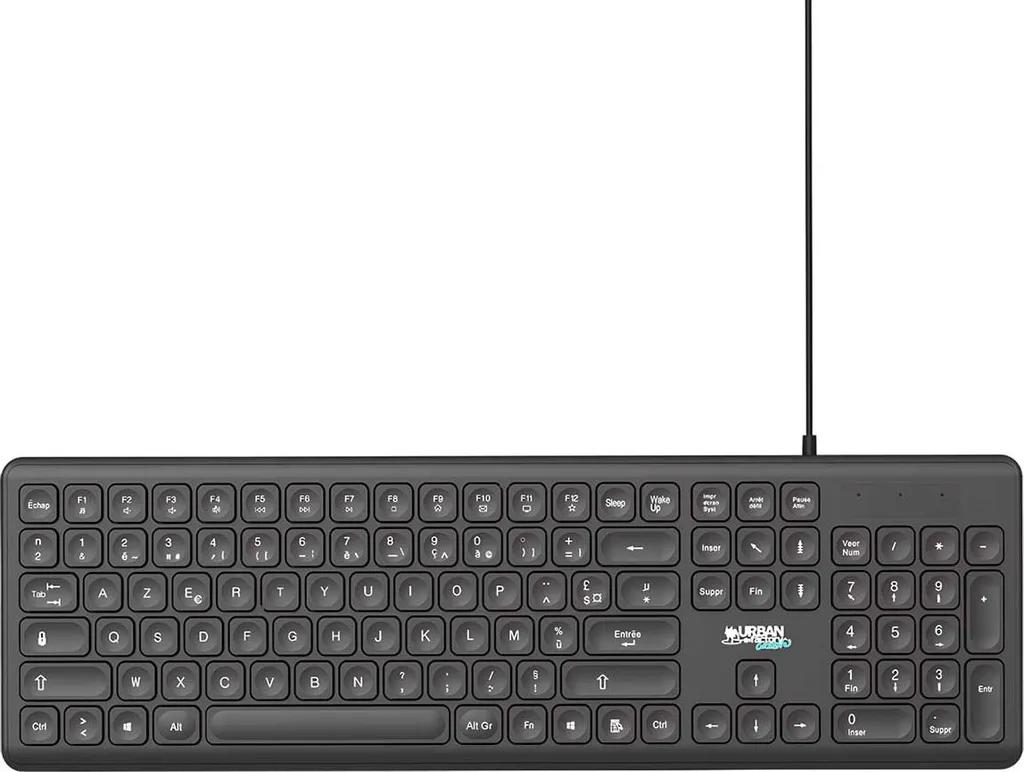 Clavier filaire Cyclee ultra-plat avec connectique hybride USB-A et C