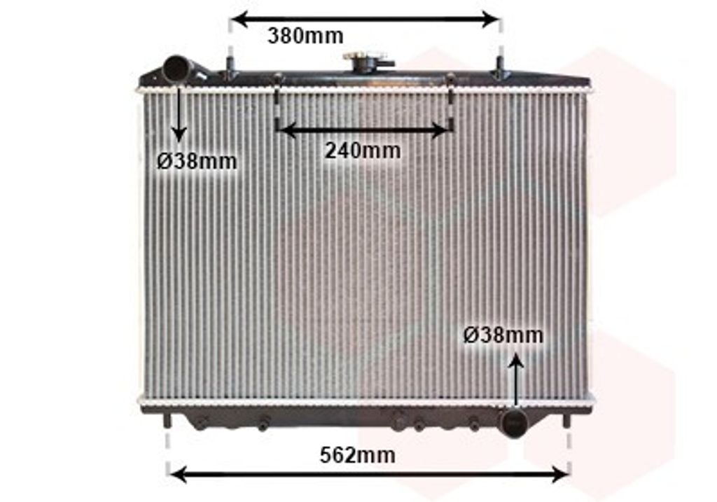 VAN WEZEL 37002456 Kühler Wasserkühler Motorkühler für OPEL Frontera B SUV (U99)