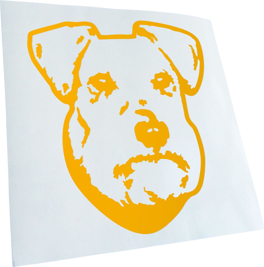 Kiwistar - Autoaufkleber - Standard Schnauzer Hund - Weiss - 11x10cm - Aufkleber für Auto, Laptop, Fahrrad, LKW, Motorrad mehrfarbig JDM Decal Racing