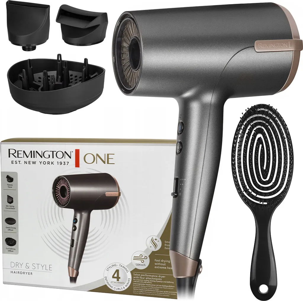 Sèche-cheveux Remington D6077 : fini les frisottis avec brosse ronde
