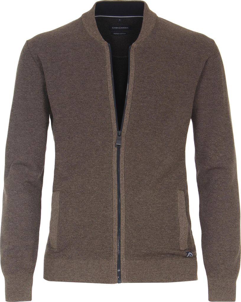 CASAMODA Herren Strickjacke Reißverschluss Regular-Fit Produktbild 