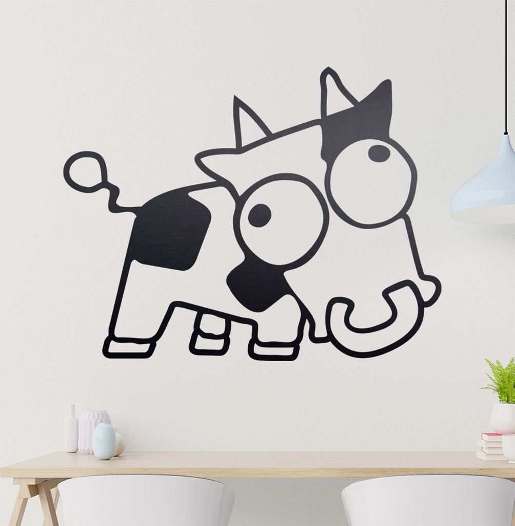 Drift Kuh Wandtattoo in 6 Größen - Wandaufkleber Wall Sticker - Dekoration, Küche, Wohnzimmer, Schlafzimmer, Badezimmer