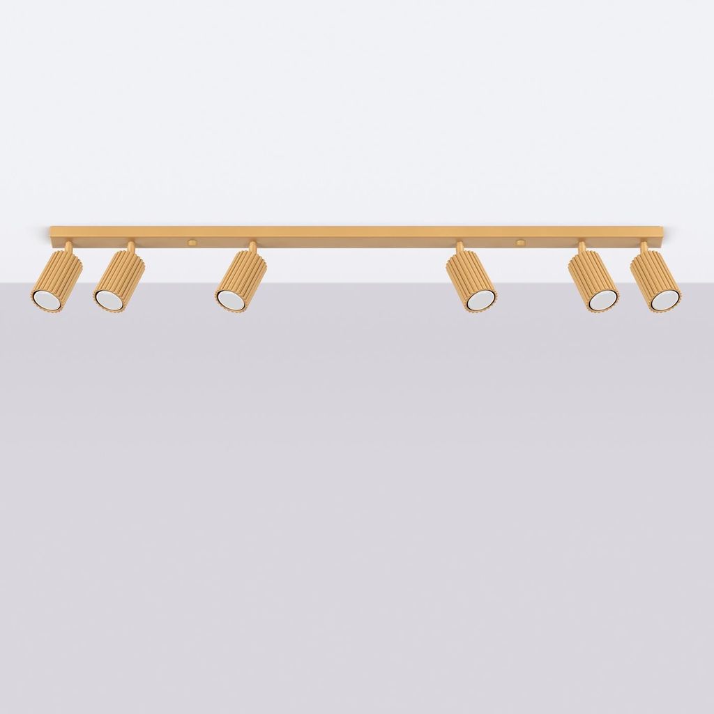 Spot KARBON złoty 6xGU10x10W aluminium wym:16,5x117x6,5cm Zdjęcie produktu 