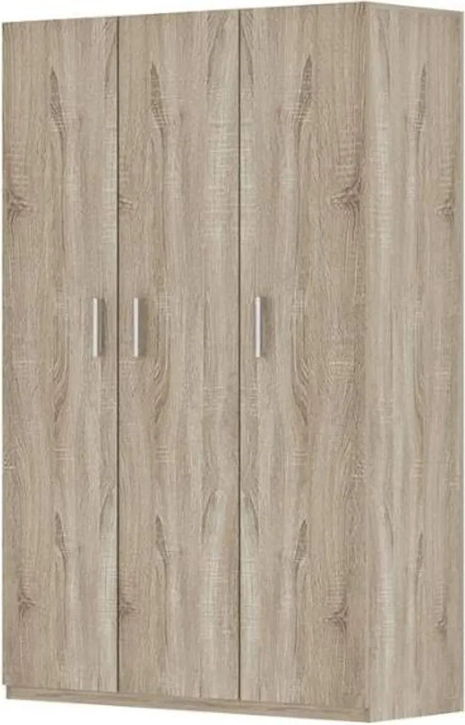 Grand dressing 3 portes chêne Sonoma 120cm Mike pour chambre adulte