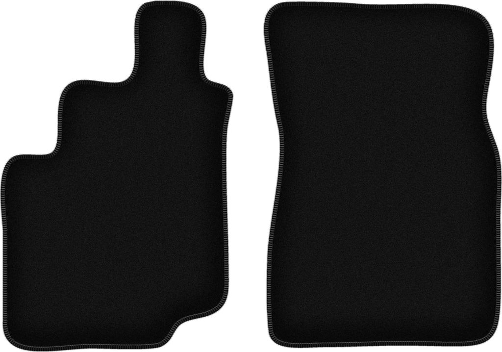 Wielganizator Velours-Autoteppiche vorne – passend für Daewoo Musso (SUV, Bj. 1993-2005) – schwarz, passgenau, mit Befestigungen set 2 Stk.