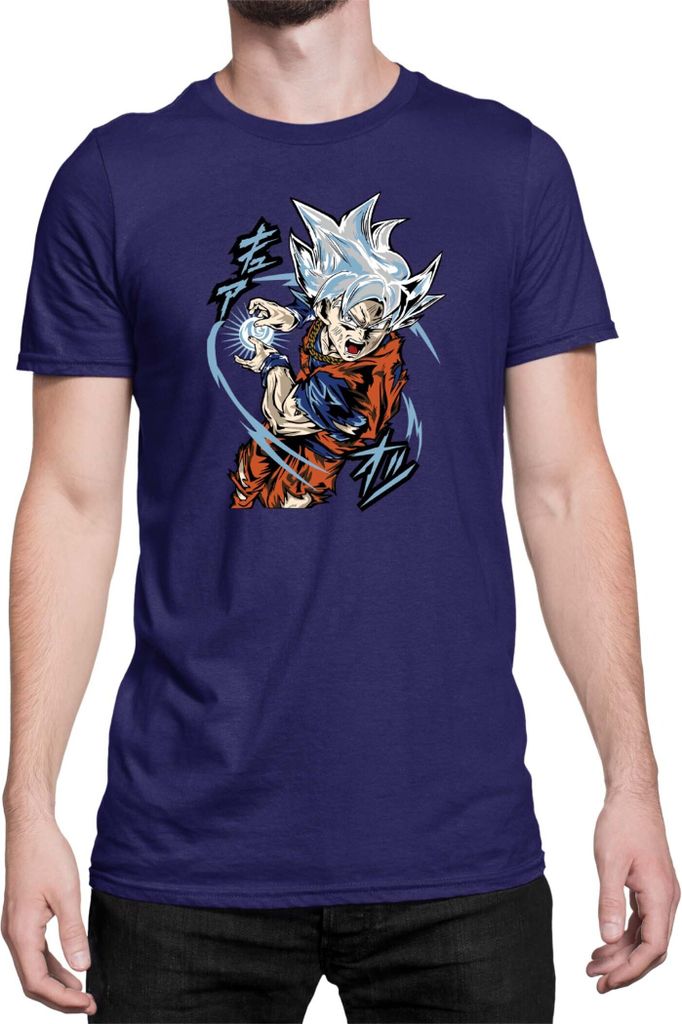 Herren T-Shirt Dragon Anime Manga Ball Z Goku 40, Man M / Dunkelblau
