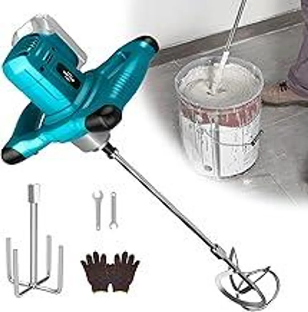 Miscelatore Malta Batteria 18V Brushless | Compatibile Makita | 1000W 800 RPM