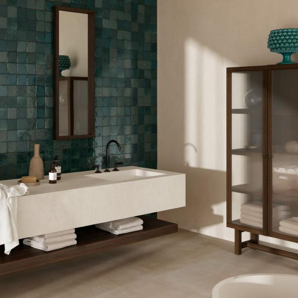 Fliesen 3D Fliesen Blau 10x10 cm CASA39 Marazzi Lume