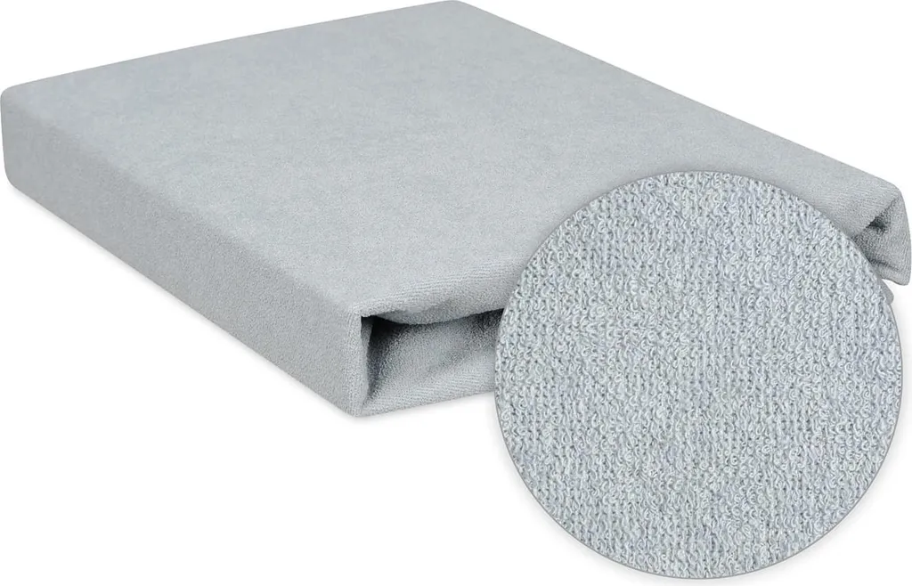 Drap housse éponge PREMIUM Gris 60x120x10 cm à élastique renforcé - 5