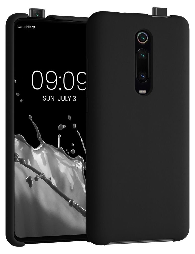 kwmobile Handyhülle für Xiaomi Mi 9T (Pro) / Redmi K20 (Pro) Hülle - Case Silikon - Kabelloses Laden - Schutzhülle Cover in Schwarz