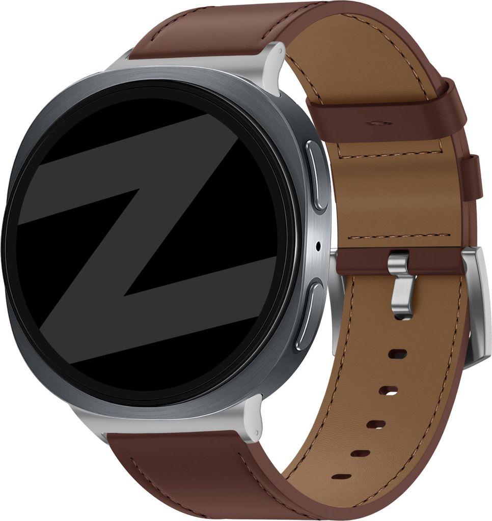 Bandz Lederband 'Classic' - hochwertiges Echtlederband - passend für Samsung Galaxy Watch 8 - 40mm / Galaxy Watch 8 - 44mm / Galaxy Watch 8 Classi...