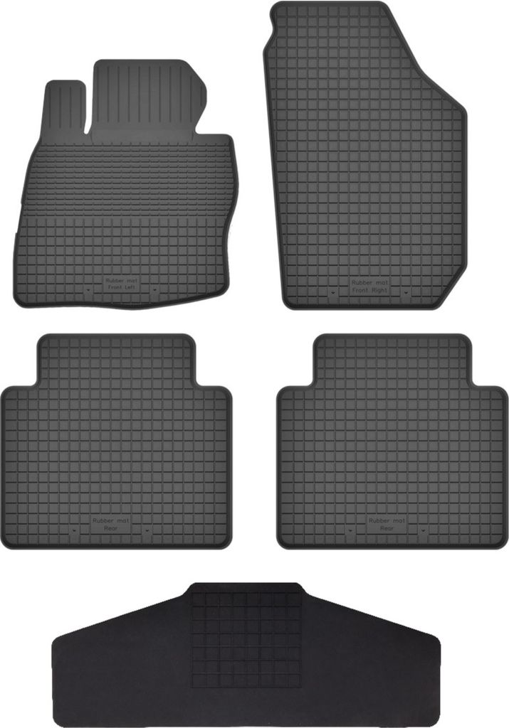 Gummi Fußmatten Set Für: Honda Jazz Iii (2011-2014) Gummimatten Schwarz