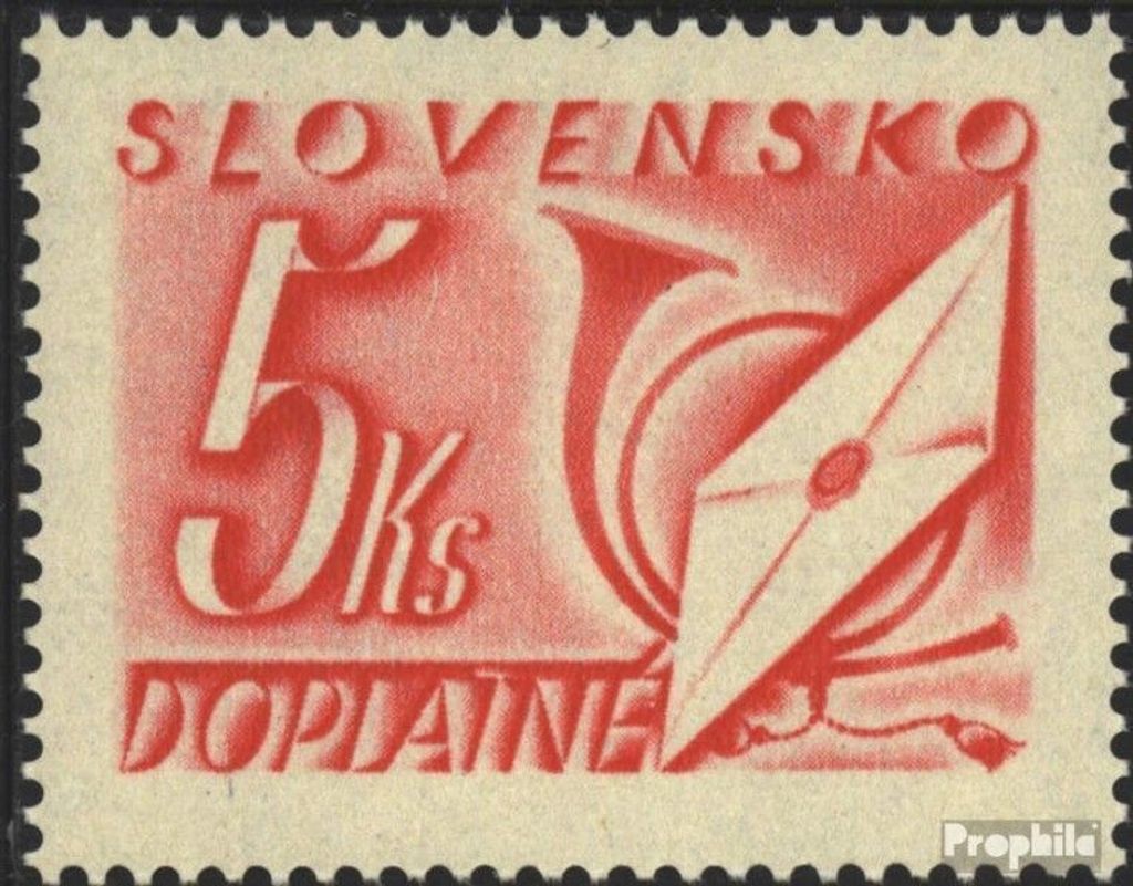 Briefmarken Slowakei 1942 Mi P37 postfrisch Brief und Posthorn