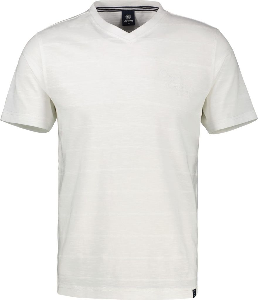 Lerros Moden GmbH T-SHIRT/SERAFINO 1/2 ARM BROKEN WHITE XL