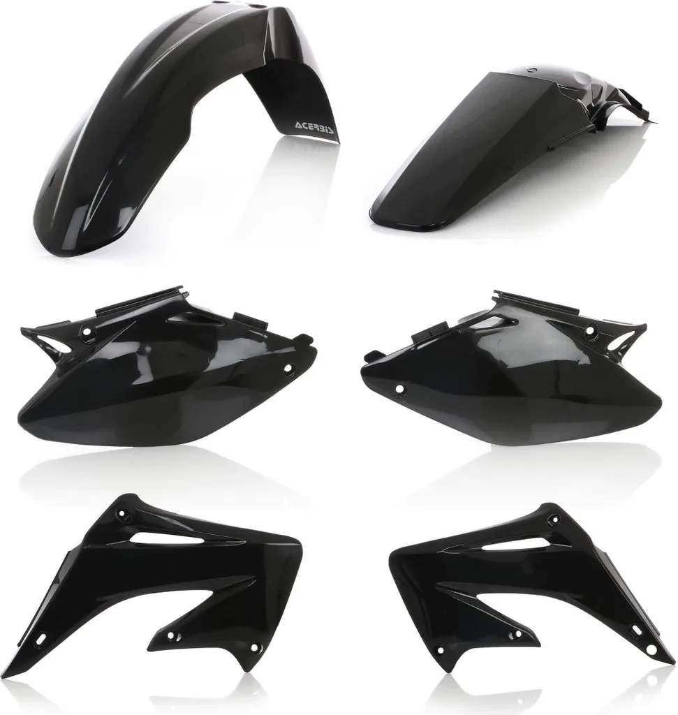 Kit habillage Acerbis 6 pièces en plastique noir haute résistance