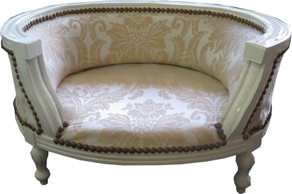 Casa Padrino Baroque Chien & Chat Canapé Crème Motif / Image du produit 