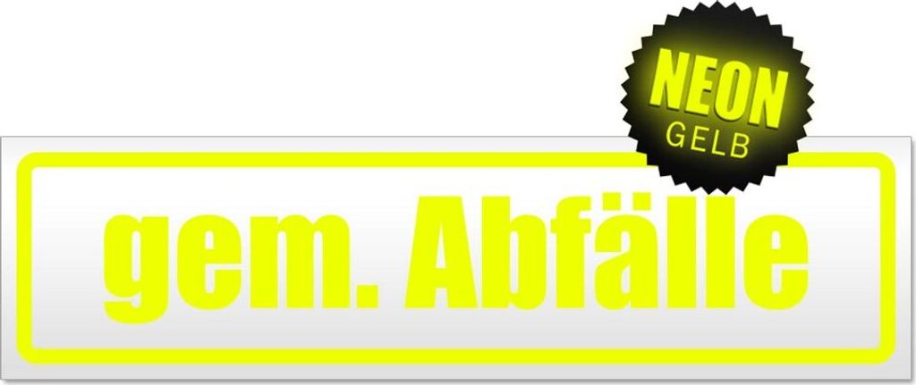 gem. Abfälle Magnetschild Schild magnetisch
