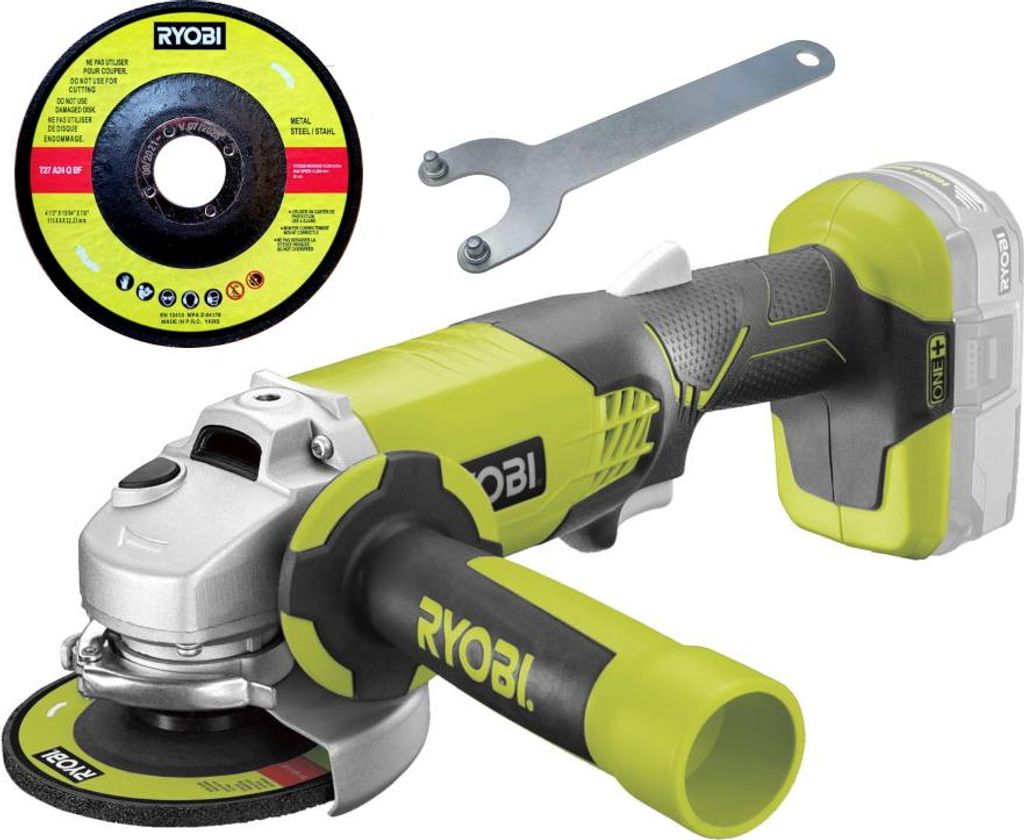R18 AG-0 18V ONE+ RYOBI Winkelschleifer Ohne Akku und Produktbild 