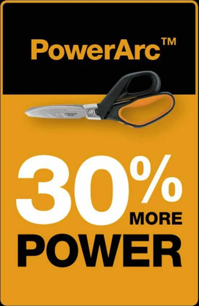 Fiskars PowerArc Ciseaux Robustes 26 cm 1027205 - Cisaille de Précision - 9