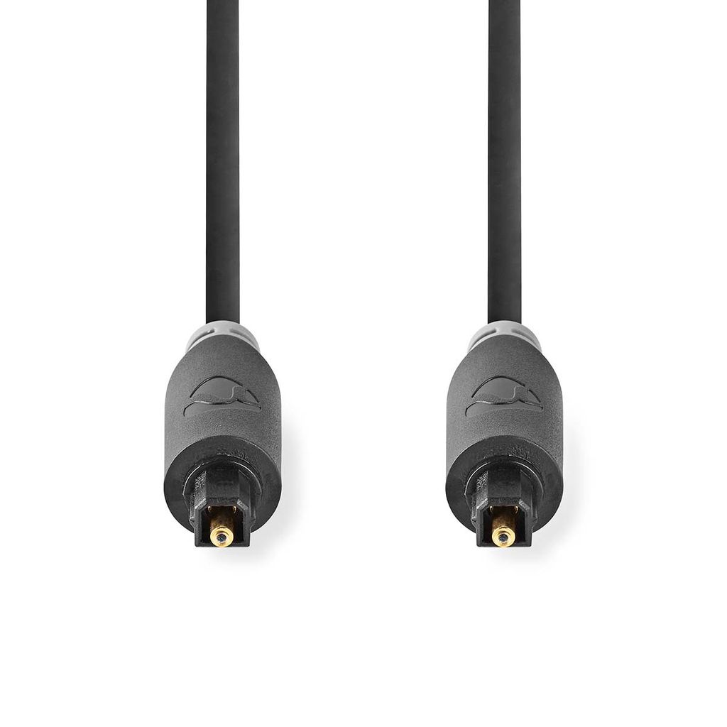 Nedis Optisches Audiokabel - Toslink Stecker - Toslink Stecker - 2.00 m - Rund - PVC - Anthrazit - Box