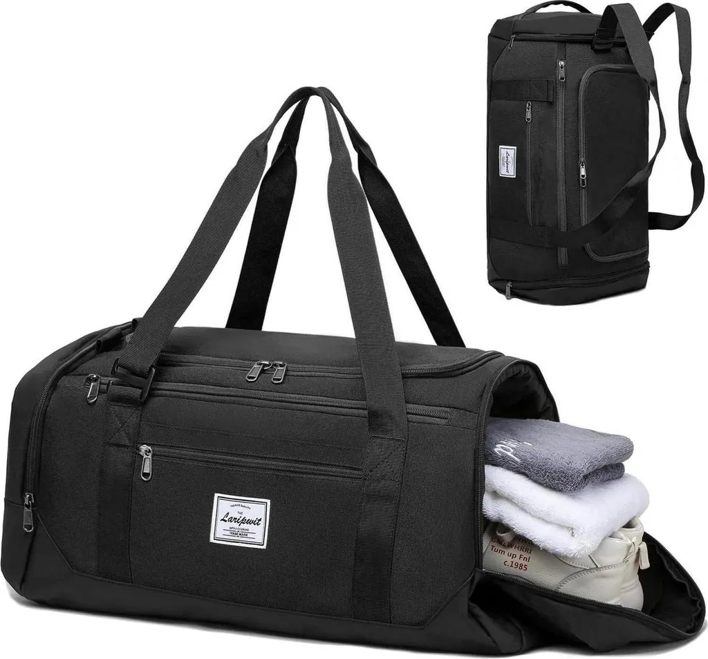 Sac de Sport 40L Noir : Transportez Tout votre Équipement de Gym sans Effort
