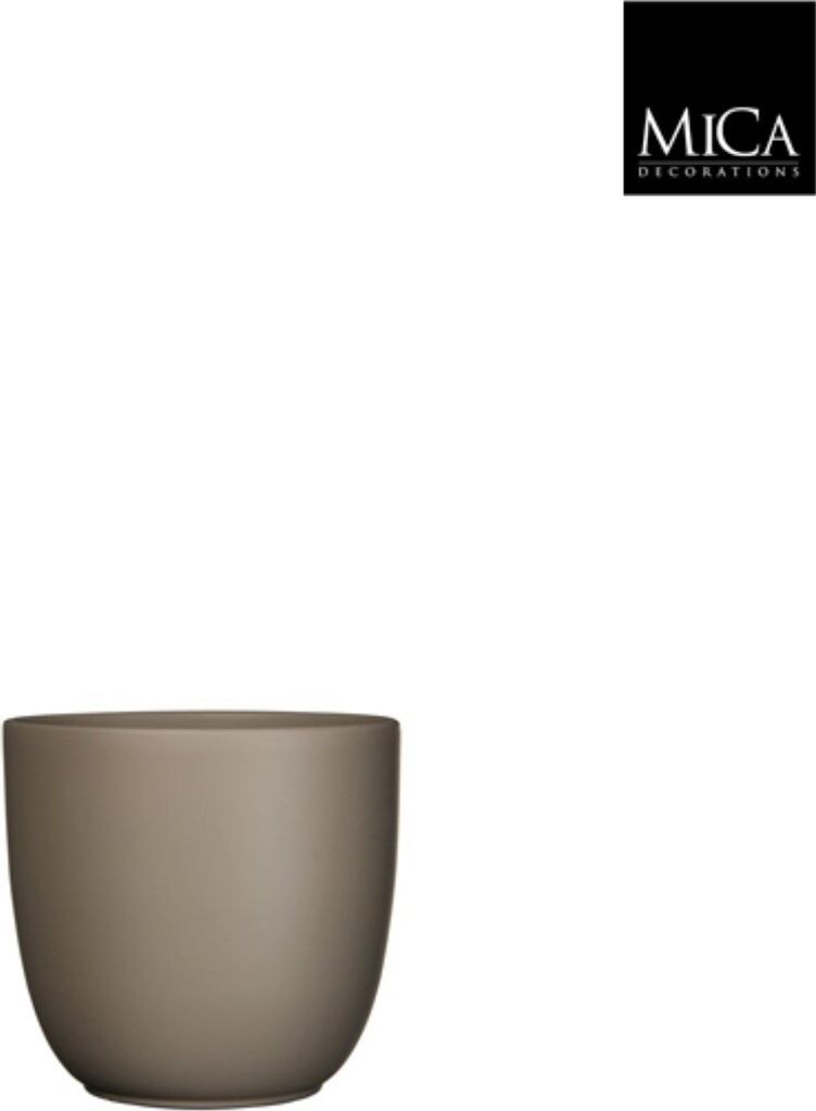 Mica Decorations Blumentopf - taupe braun - Keramik - 14 x 14 cm