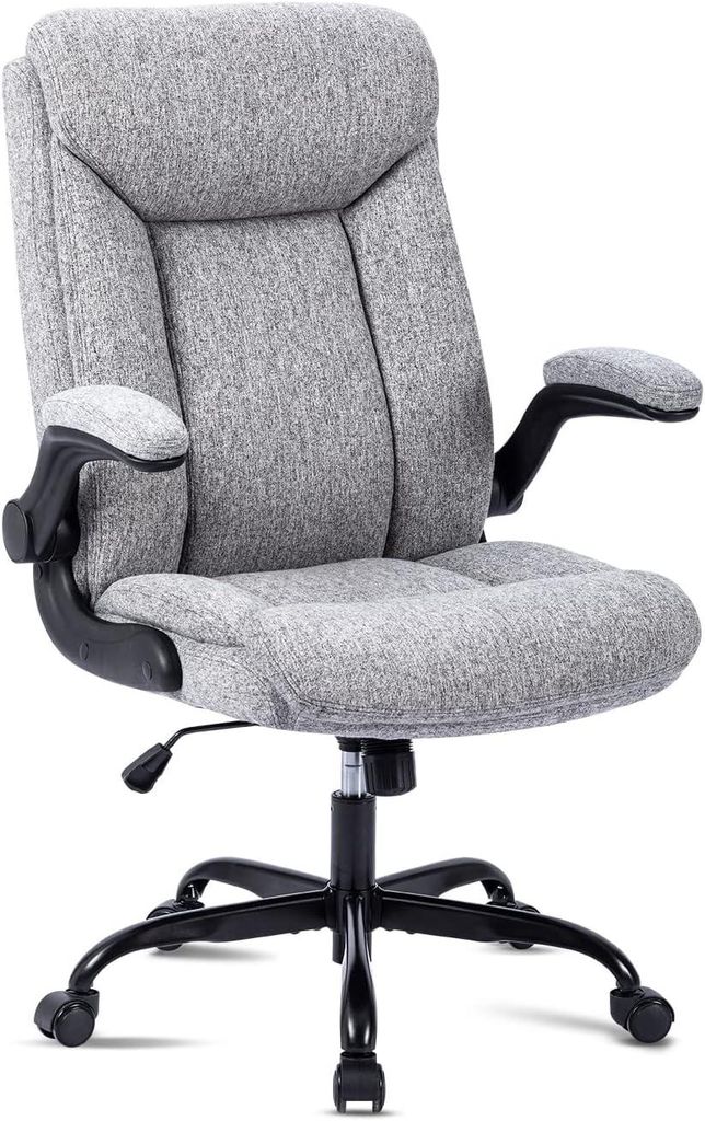 Ergonomischer Bürodrehstuhl mit höhenverstellbarem Grau für Büro und Zuhause
