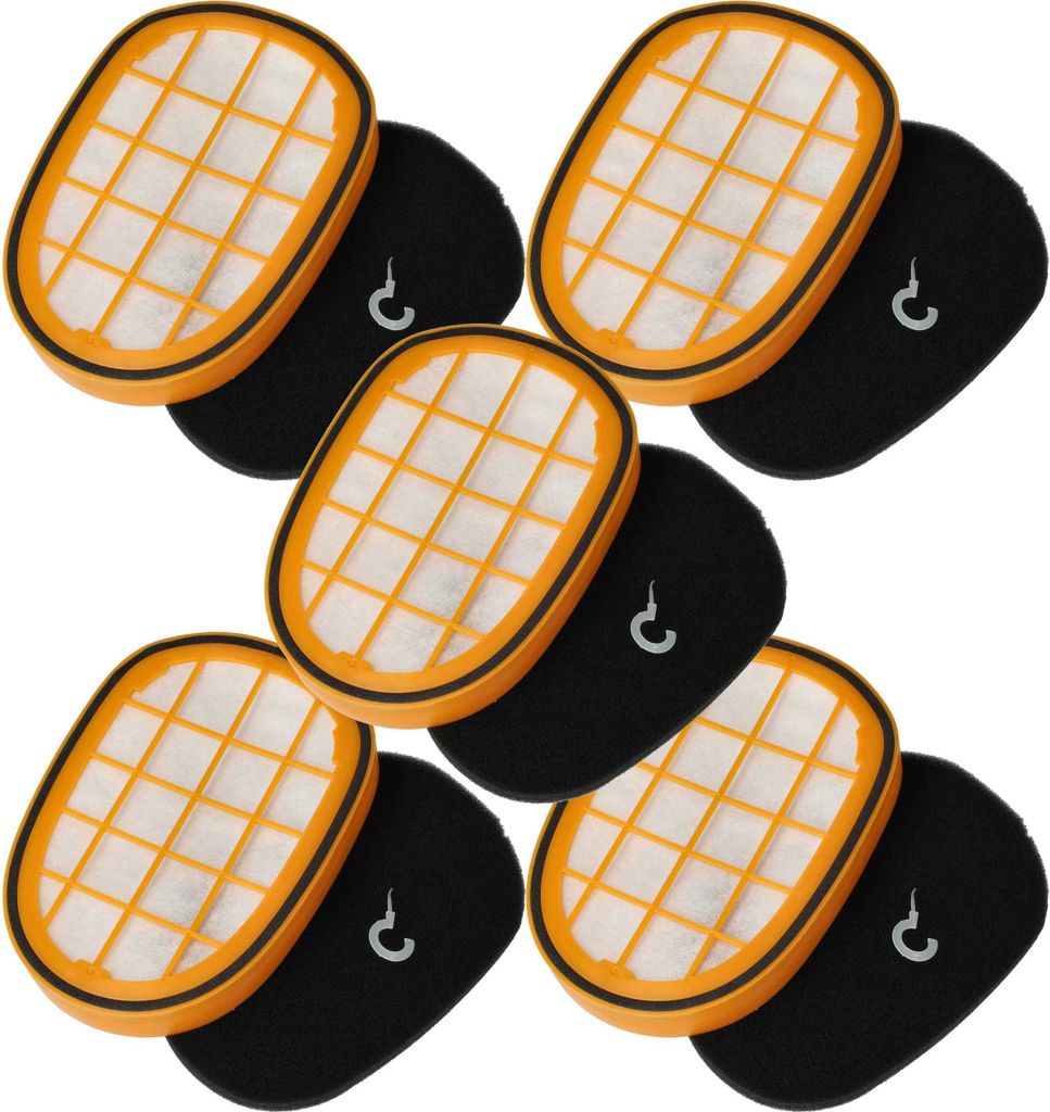 vhbw 5x Vormotor-Filter, 5x Motorschutz-Filter kompatibel mit Philips SpeedPro Max FC6723/01, FC6726/01, FC6812, FC6729/01, FC6802 Staubsauger