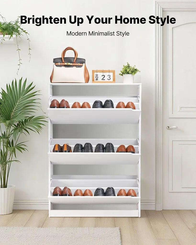 Range-chaussures indépendant moderne 3 compartiments pour entrée et salon - 2