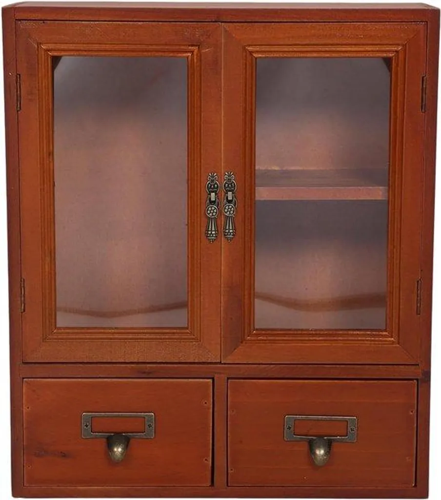 Petite armoire de pharmacie murale et trousse de premiers secours bois