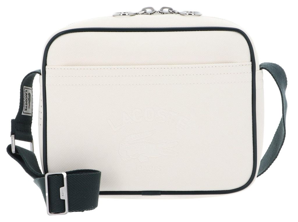 LACOSTE Umhängetasche Reporter Bag Farine Sinople creme