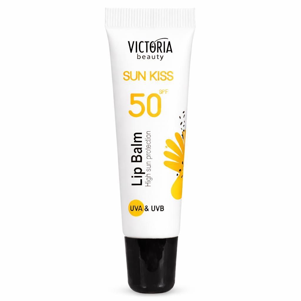 Victoria Beauty Lippenbalsam, Sonnenschutz Lippen LSF 50, Lip Balm with SPF 50, UVA und UVB, mit hohem Breitspektrumschutz, Wasserfeste Formel, 10ml