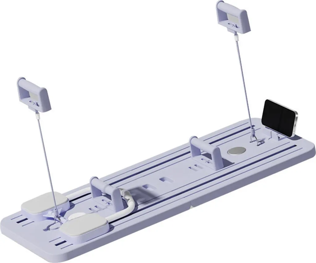 Planche à Pompes avec Minuterie LCD et Roue Abdominale Gainage Confort