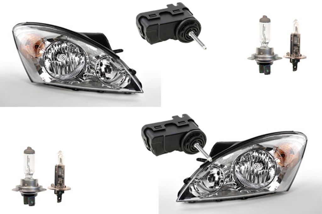 Johns, Scheinwerfer passend für Kia Pro Ceed 06-08/09 + H1 H7 lin. rechts m. Stellmotor 921011H000 921301H000 9213011H000 921021H000