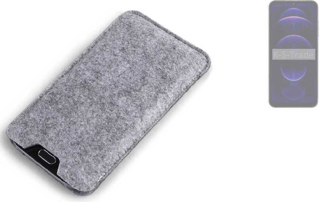 K-S-Trade Filz Handyhülle kompatibel mit Hotwav Note 13 Pro Schutzhülle Filztasche Filz Tasche Case Sleeve Handy Hülle Filzhülle grau
