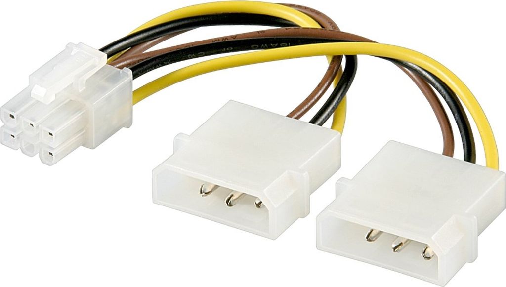 Internes PC-Stromkabel 2x 5,25-Stecker auf PCI Express Produktbild 