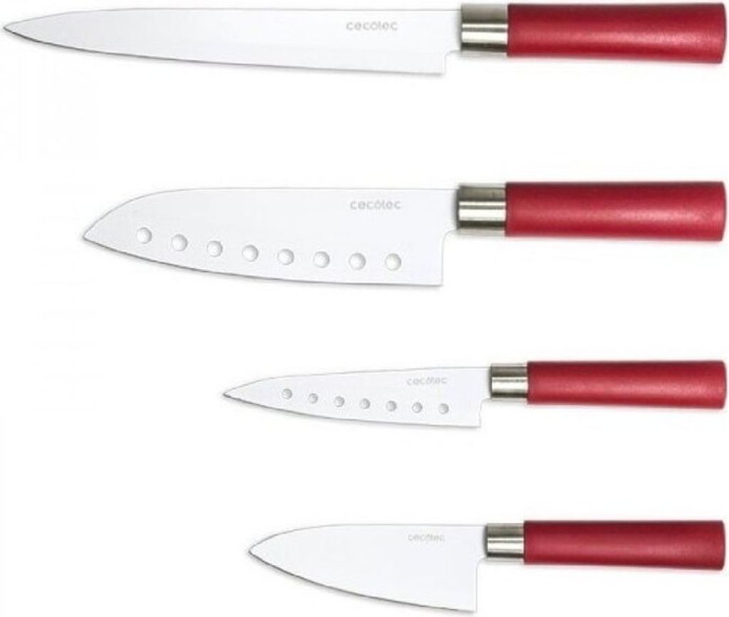 Cecotec 01003, Messer-Set, Edelstahl, Polypropylen, Edelstahl, Rot, Box