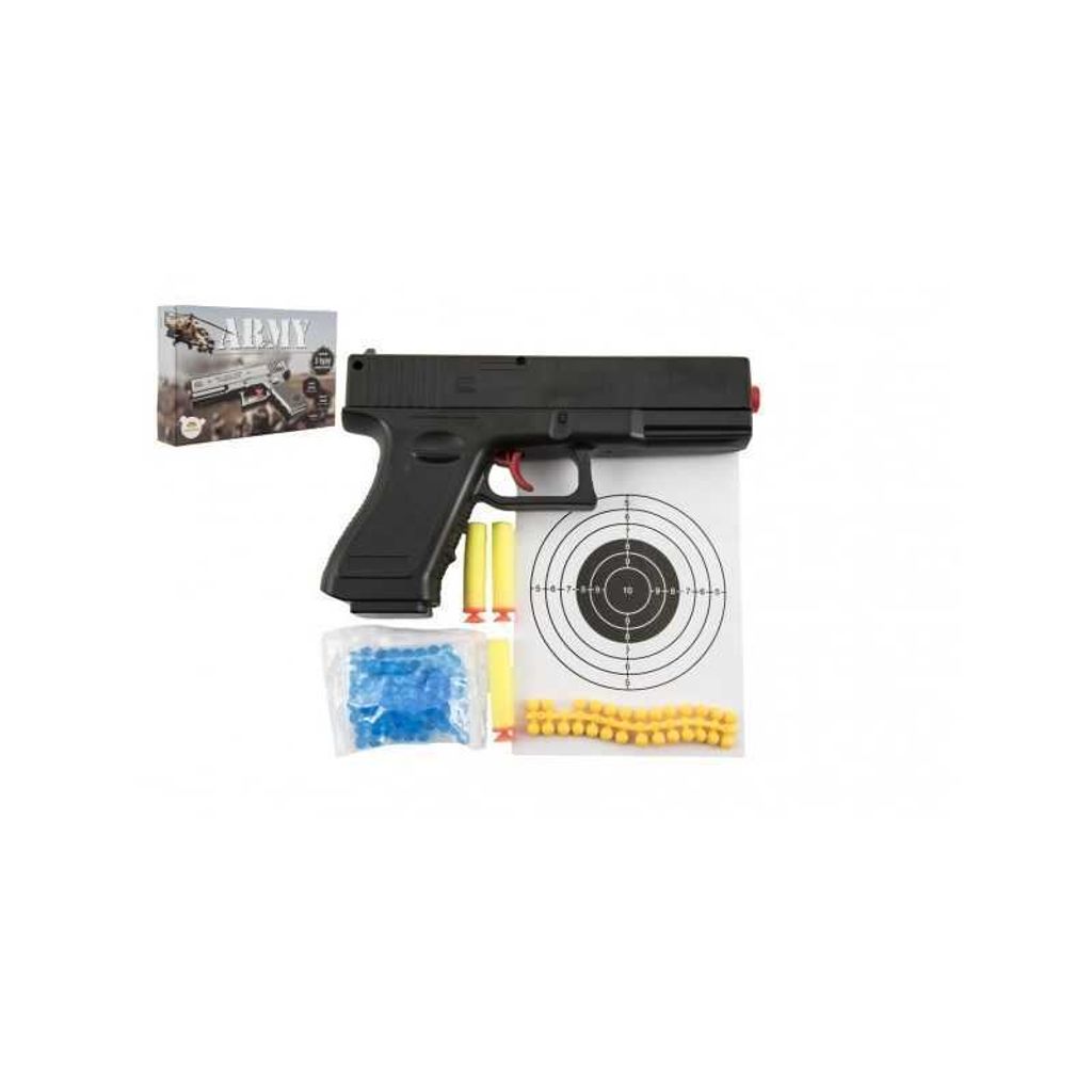 Kit Jeu De Pistolet Jouet Police - 15 Cm, Avec Cible Et 3 Projectiles En Mousse