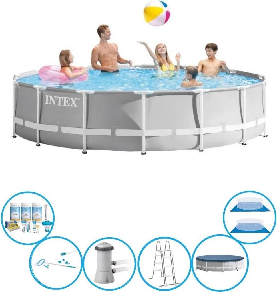 Intex Pool Prism Frame - Inklusive Zubehör - 427x107 cm Produktbild 
