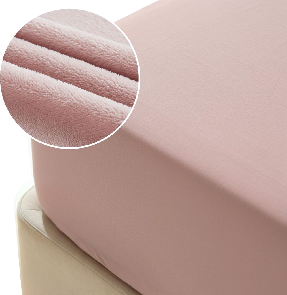 Kuscheliges Mikrofaser-Polarflanell-Bettlaken Teddybär Fluffy 180X200 Rosa