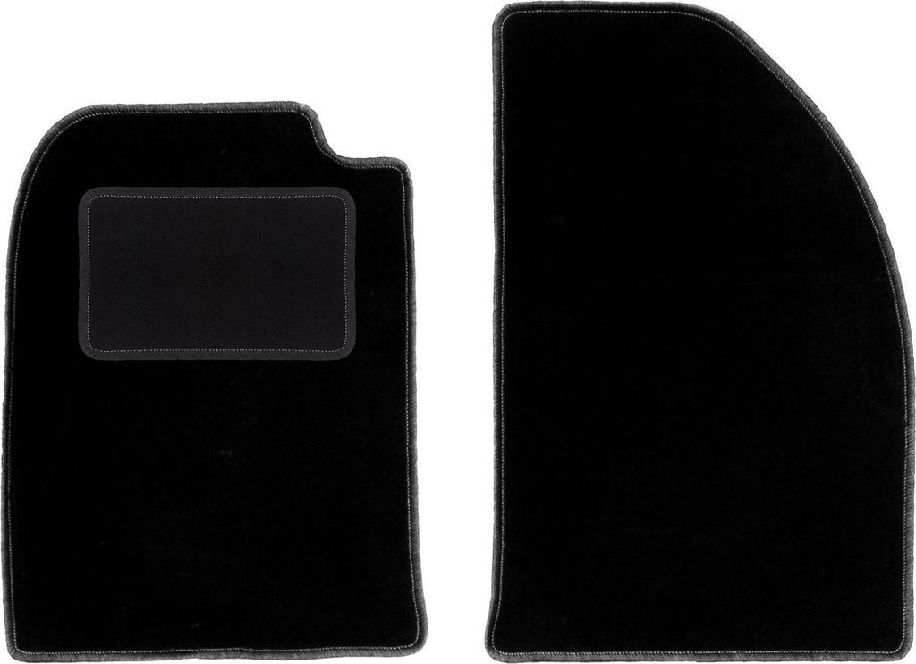 Velours-Fußmatten Vorne passend für Ford Fusion (Schrägheck, Bj. 2002-2005) – schwarz, passgenau, mit Befestigungen set 2 Stk. - STANDARD