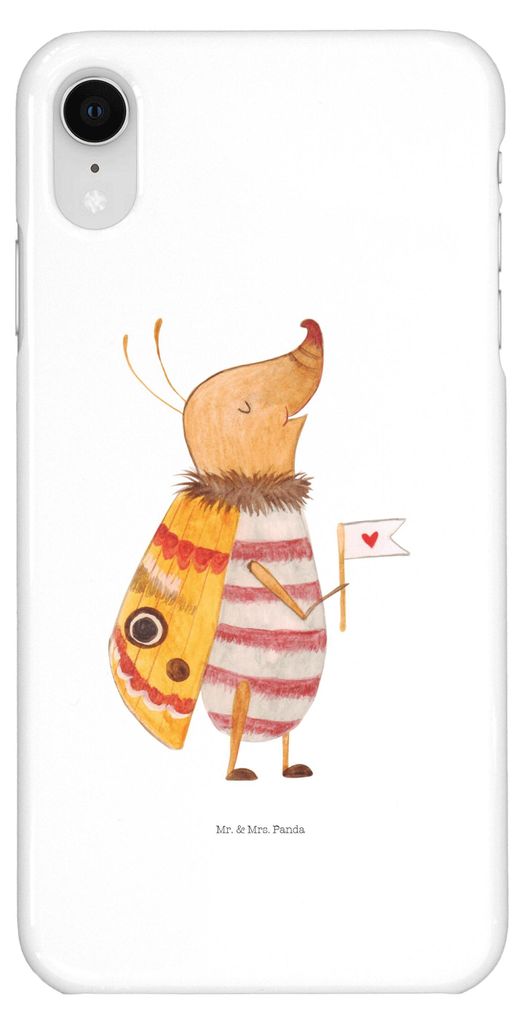 Mr. & Mrs. Panda Iphone XR Handyhülle Nachtfalter Fähnchen - Weiß - Geschenk, Spruch Lustig, Süß, Lustige Sprüche, Witzig, Käfer, Küche Dek...
