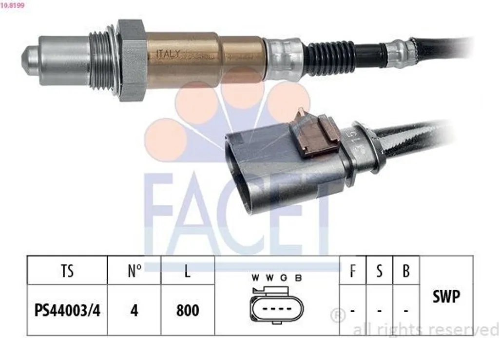 Sonde Lambda FACET pour VW Tiguan Audi A3 Seat Leon et Skoda Octavia IV