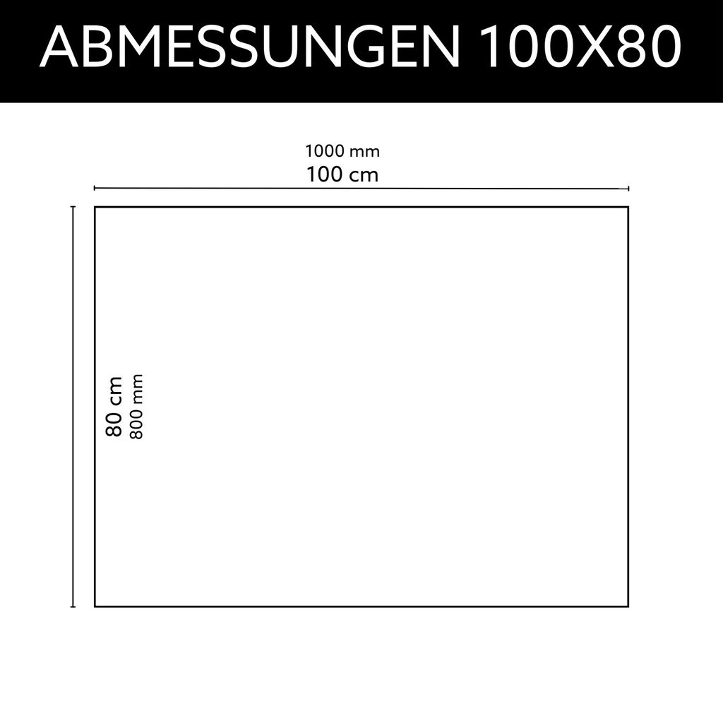 Glasplatte Tisch 100x80 ESG Glas 6mm nach Maß grau - Produktbild 3