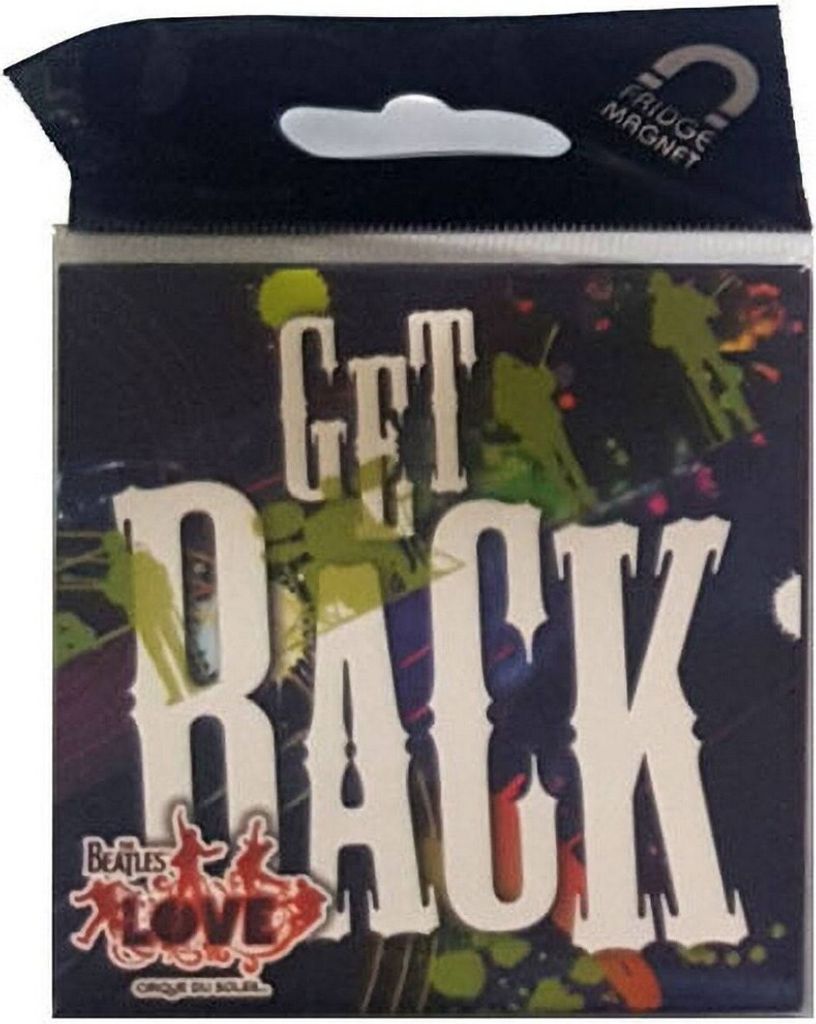 The Beatles - Kühlschrank-Magnet "Get Back" RO8307 (Einheitsgröße) (Schwarz/Weiß/Grün)