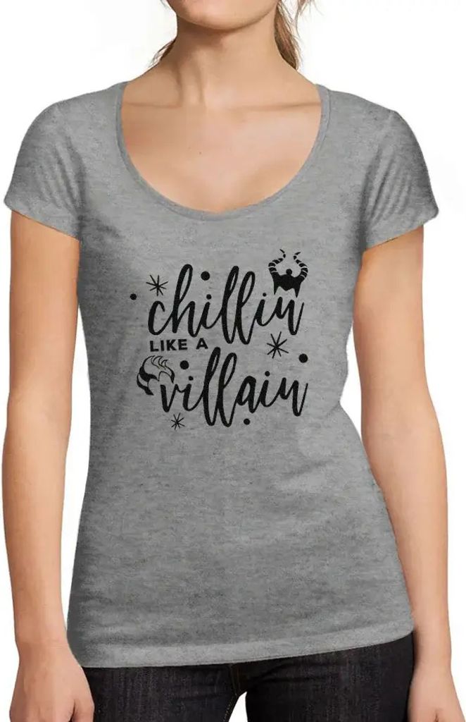 Damen Grafik T-Shirt Chillin wie ein Bösewicht Shirt Maleficent – Chillin Like A Villain Shirt Maleficent – Öko-Verantwortlich Vintage Jahrgang