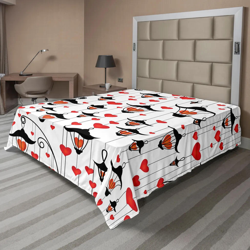 Drap de dessus doux pour lit décoratif, Design Saint-Valentin 275x260