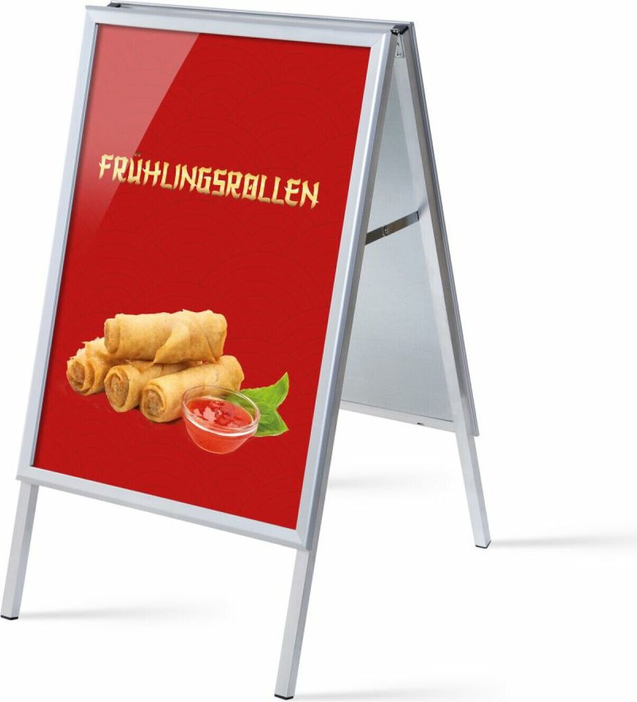 Showdown Kundenstopper - DIN A1 - Komplett-Set - Frühlingsrollen Deutsch - Rot/Schwarz
