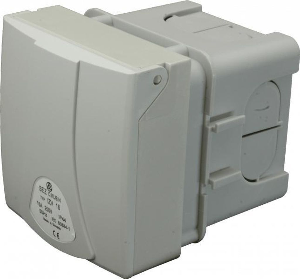 Prise IP44 5x32 encastrée, blanche Image du produit 